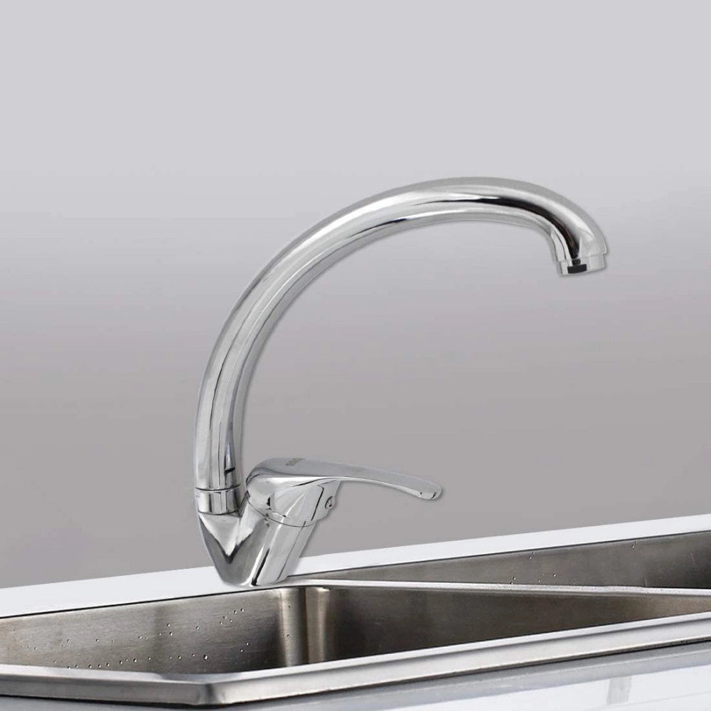 Trade Shop - Rubinetto Cucina Lavello Monoforo Miscelatore Orientabile Cromato Satinato 79827 -