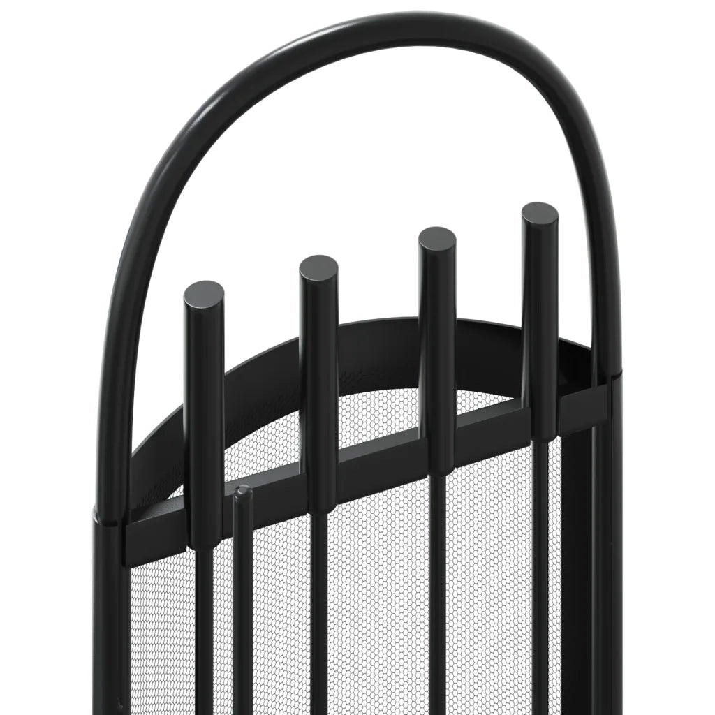 Set di attrezzi per camino 5 pezzi 23x15x66 cm in acciaio 156379