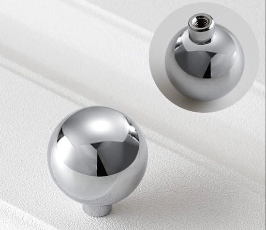 Chromati ladeknoppi - 5-pack - zinco massiccio - finitura elegante