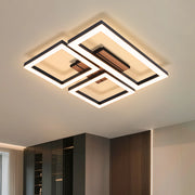 ZMH Plafoniera LED nera 21W design moderno luce bianca calda 3000K ideale per corridoio camera da letto o ufficio