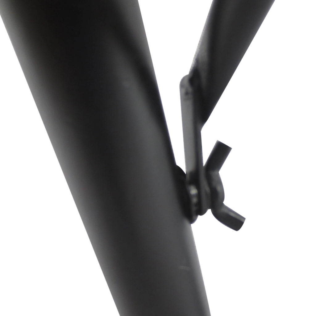 Easycomfort Tavolino da Ringhiera Pieghevole con 3 Altezze Regolabili in Metallo, 60x45x50cm, Nero