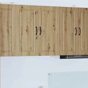Armadietto a muro PORTO Rovere artigianale 80 x 31 x 80 cm