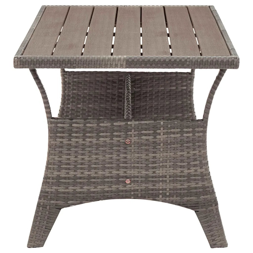 Tavolo da Giardino Grigio 120x70x66 cm in Polyrattan cod mxl 34150