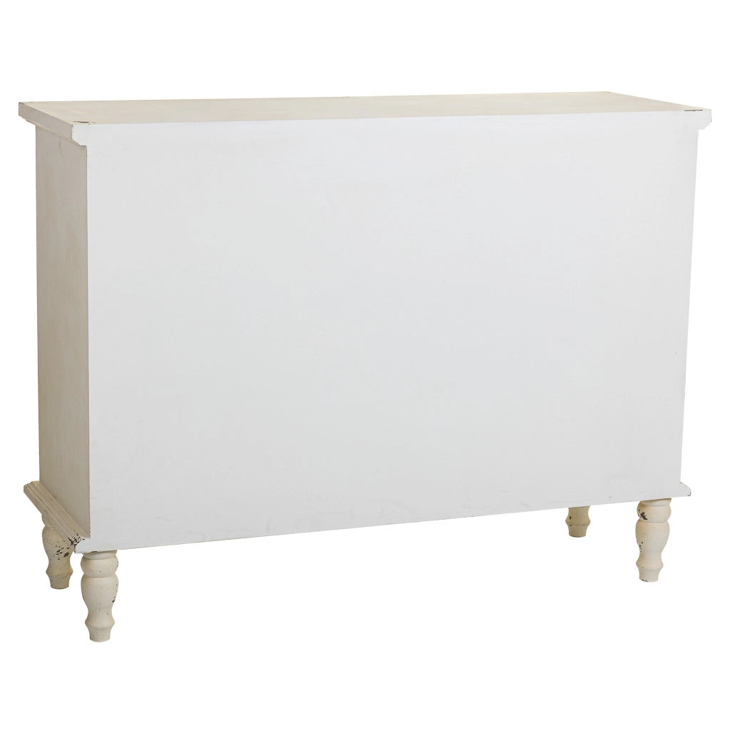 Credenza in legno bianco 120x40x91h