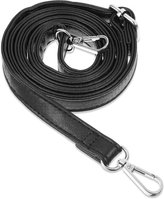 Schienale in pelle artificiale sostituibile con cinturino in pelle e chiusura in argento (85-150cm)