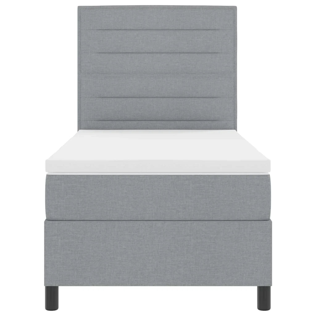 Letto a molle con materasso Grigio chiaro 90 x 200 cm Tessuto 3339280