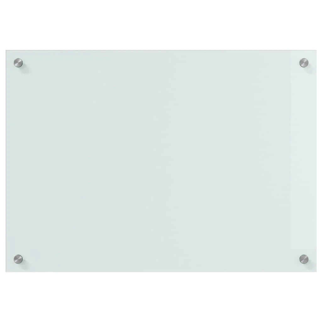Set di 2 paraschizzi moderni per cucina 70 x 50 cm resistenti estetica minimalista vetro temperato bianco 02_0056283