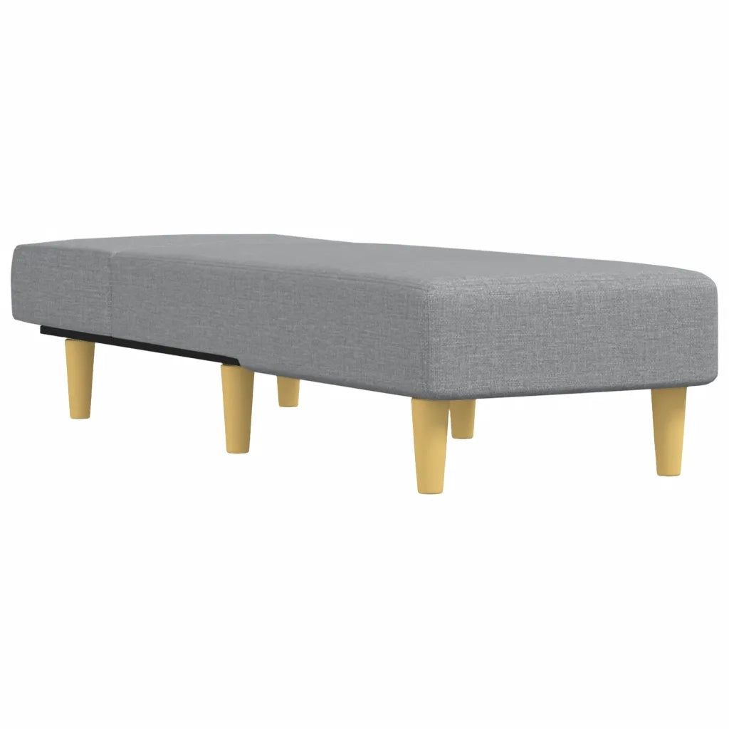 Chaise Longue in Tessuto Grigio Chiaro 352798