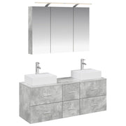 Set di mobili per il bagno 4 pcs Grigio Cemento 3406818