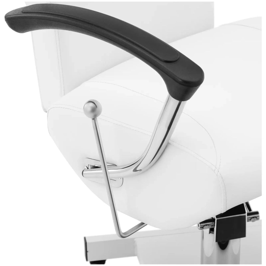 Poltrona per pedicure con poggiagambe e pediluvio compensato in PVC plastica acciaio schiuma sintetica bianco 14_0009010