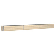 Fioriera | Cassetta per fiori | Vaso Avorio 600 x 80 x 45 cm Acciaio