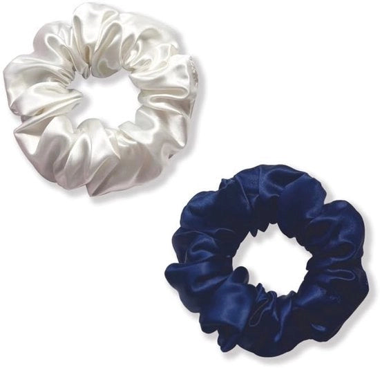 Fascia capelluta in seta - 100% seta di mora - elastica - 2 pezzi - amichevole con capelli - fascia per capelli in seta