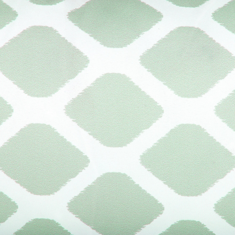 Set di 2 cuscini da esterno in poliestere bianco/verde menta 40 x 70 cm con motivo a rombi
