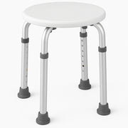 Sgabello Bagno Tondo in Alluminio Altezza Regolabile Sedile Doccia Sedia Vasca