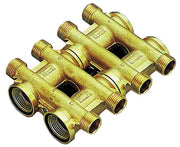 COLLETTORE COMPLANARE IN OTTONE PER RISCALDAMENTO 1 2x2   TIEMME RACCORDERIE SPA