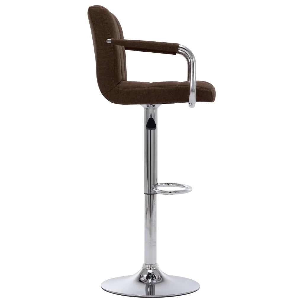 Sedie da Bar 2 pz Marroni in Tessuto cod mxl 55073