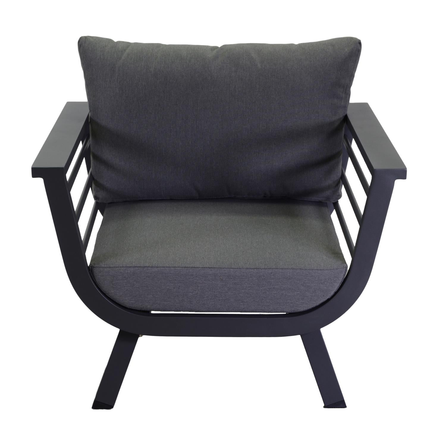 Set Salotto da Giardino 2 Poltrone e Tavolino in Alluminio Riverside Antracite