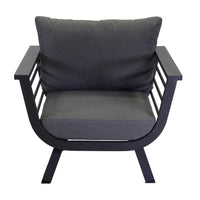 Set Salotto da Giardino 2 Poltrone e Tavolino in Alluminio Riverside Antracite