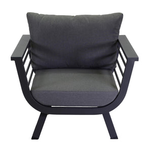 Set Salotto da Giardino 2 Poltrone e Tavolino in Alluminio Riverside Antracite