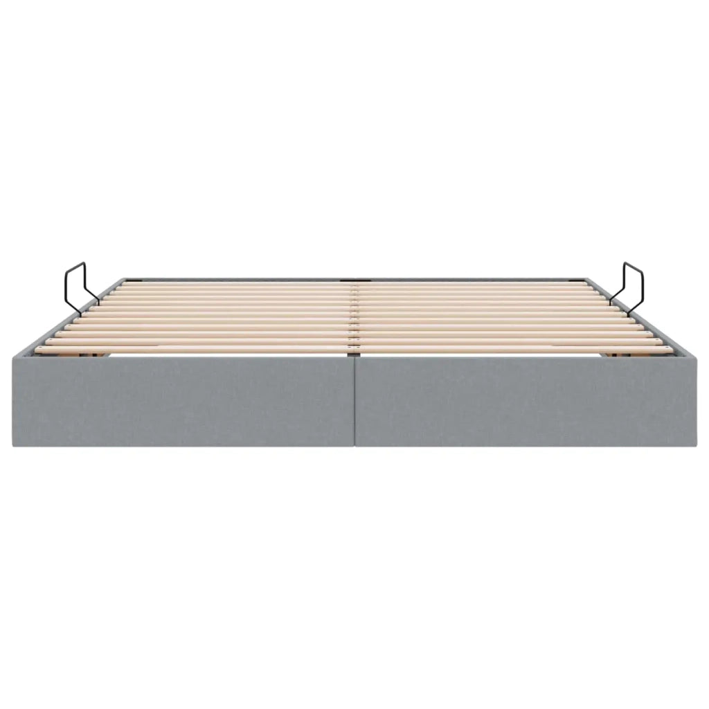 Letto ottomano Grigio chiaro 160 x 200 cm Tessuto 3442832