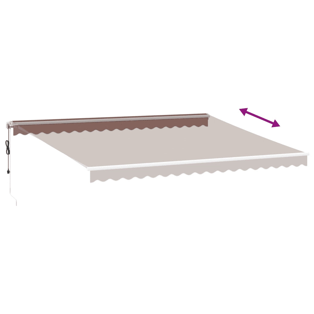 vidaXL Tenda da Sole Retrattile Automatica Marrone 450x350 cm