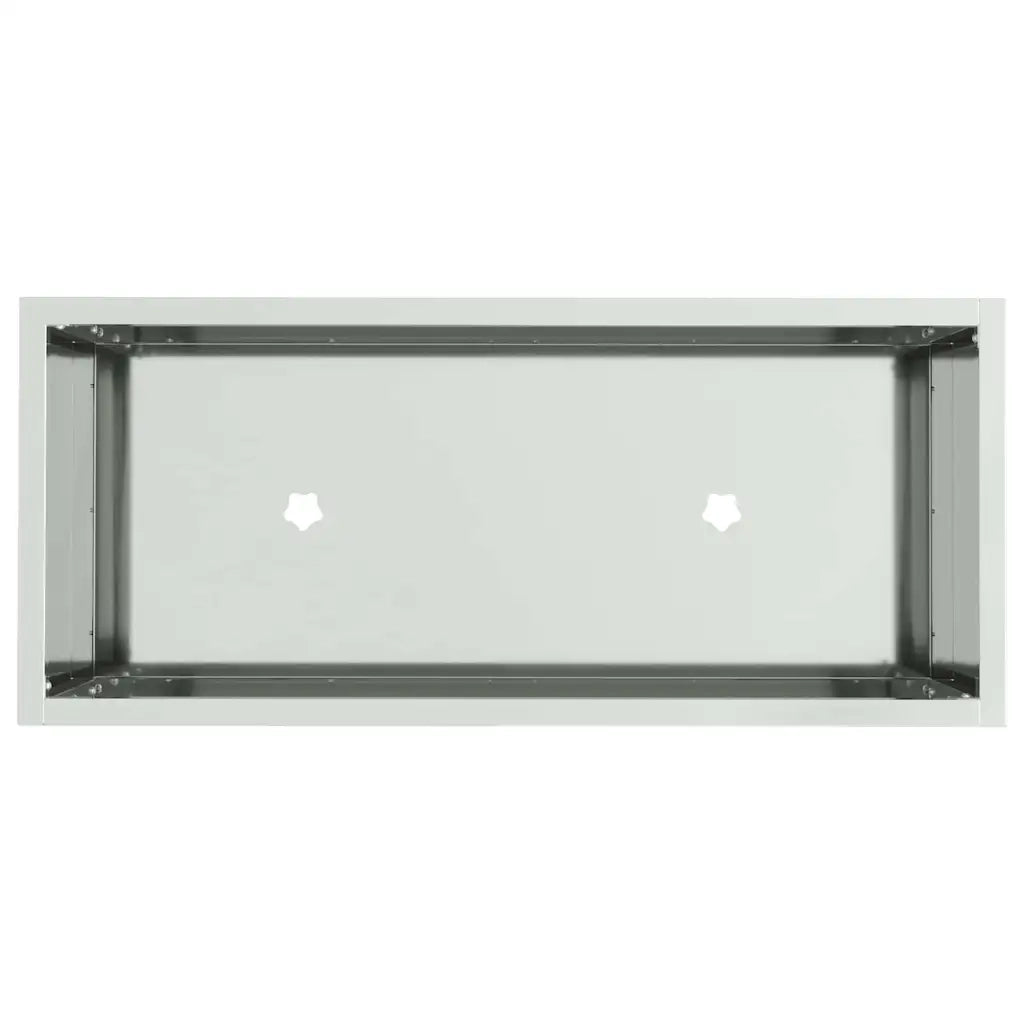 Fioriere | Cassetta per fiori | Vaso da Giardino Rialzato Argento 60 x 26 x 45 cm