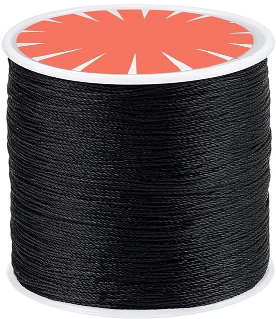 Cordone per gioielli 175 metri - Poliestere trattato con cera - 0,45 mm - Corda rotonda - Ideale per bracciali/colli - Ottimo per macramé - Filo per gioielli
