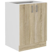 Base cucina SARA - 2 ante - decoro rovere Sonoma - L60 x P48 x H 82 cm