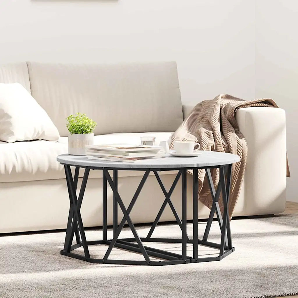 Tavolino da Salotto-Tavolino da soggiorno-Tavolo Grigio Sonoma 80 x 80 x 42 cm