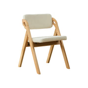 SEDIA Pieghevole Imbottita in Legno di Faggio Beige