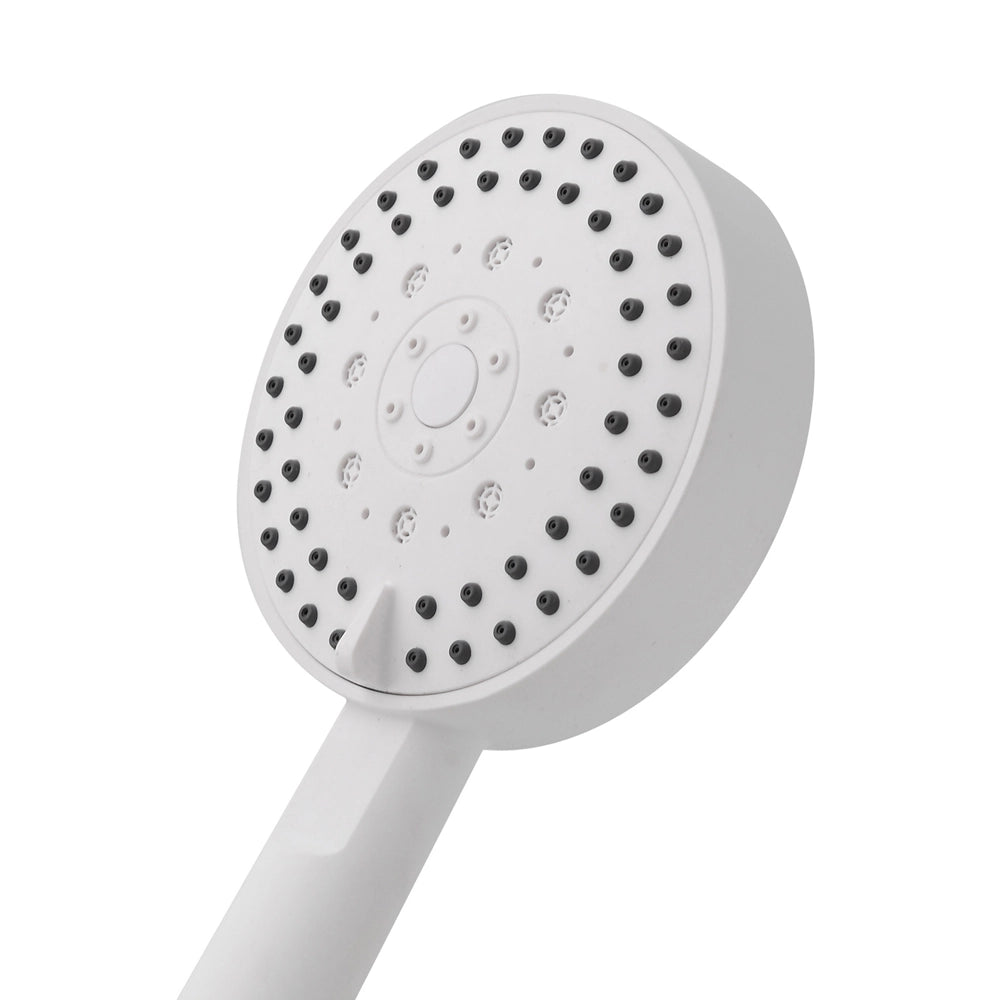 Doccino tondo 25,5cm bianco opaco multigetto a getti concentrici in ABS anticalcare Hidra