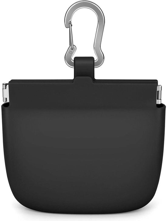 Zak di silicona per snack canino con clicker, sacchetto per snack da portare in giro con chiusura magnetica e clip per coda