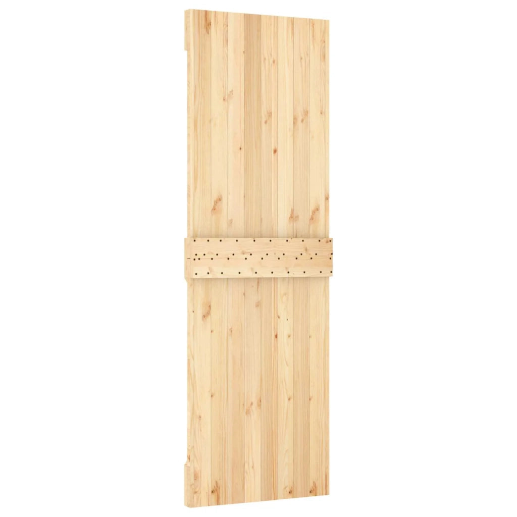 Porta scorrevole Naturale e Bianco 70 x 210 cm 3445188
