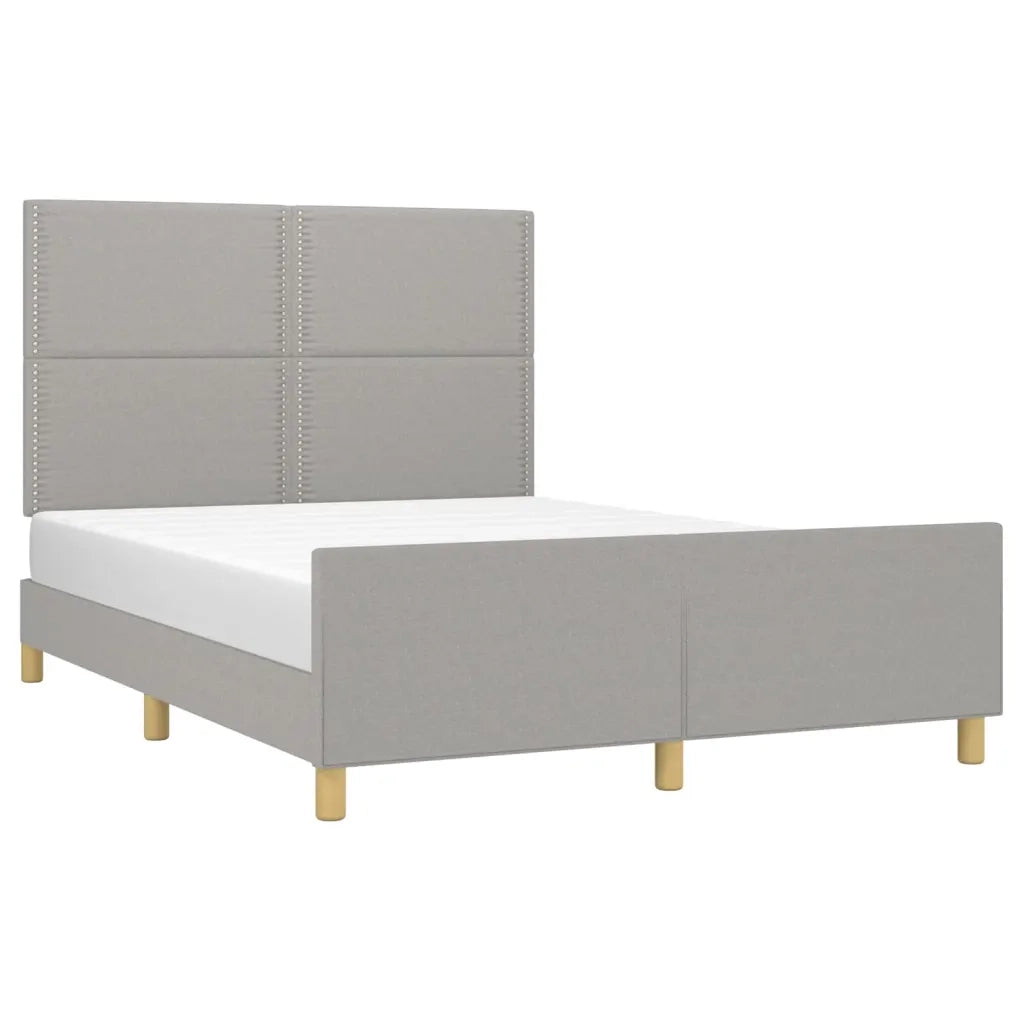 Giroletto senza Materasso Grigio Chiaro 140x200 cm Tessuto