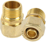 Fitting di transizione 16 mm x 3/4" - Connettore a vite - Lame - 2 Pezzi - Adatto per connessione tubi - Peso 150 gram - Fitting