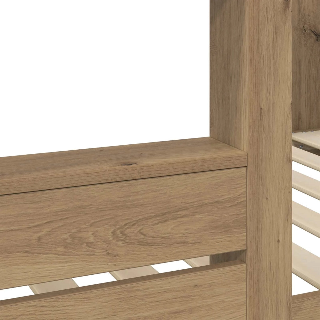 Letto a Castello per Bambini Rovere artigianale 75 x 190 cm