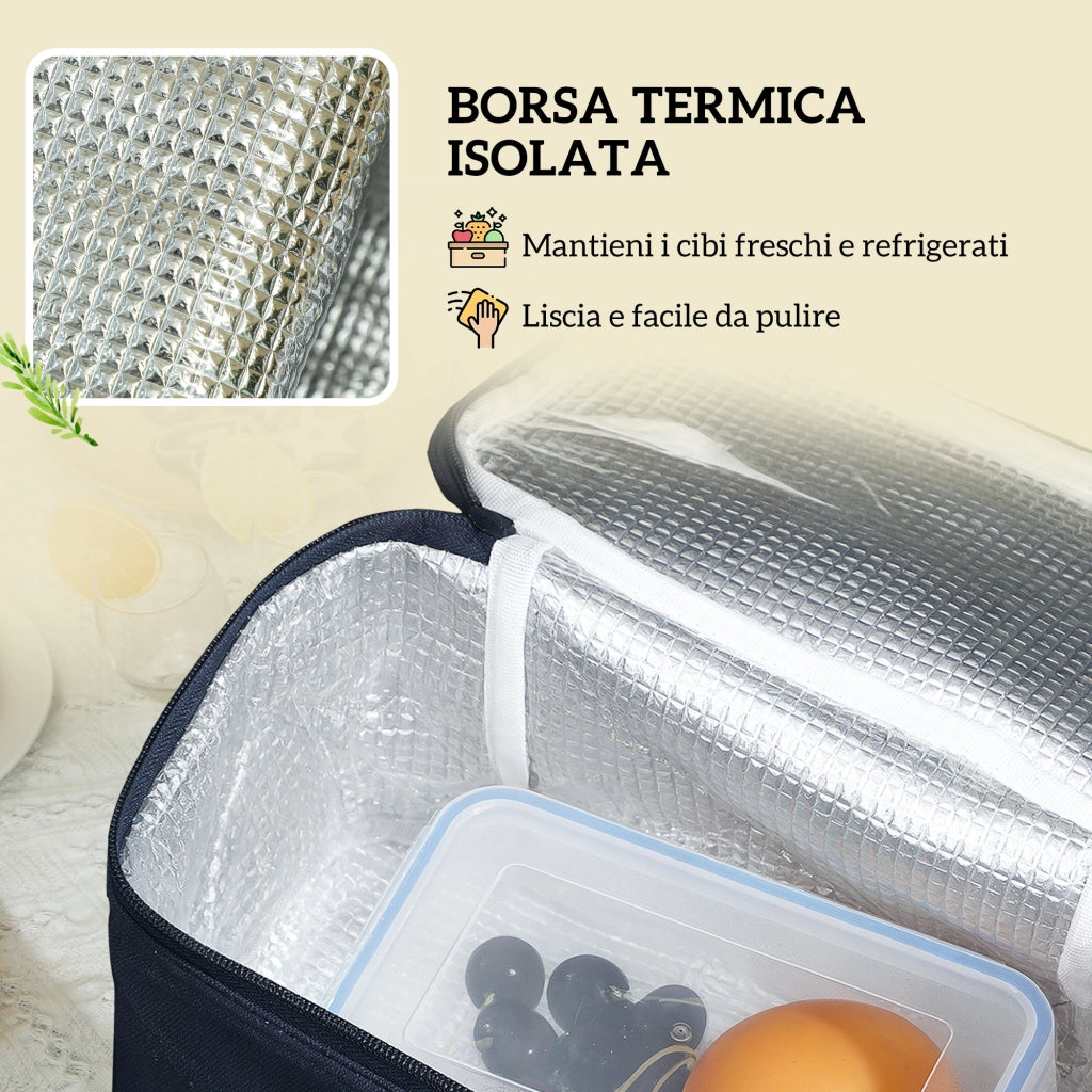 Cestino da Picnic in Vimini per 4 Persone ¨C zephmum ¨C Legno 54x34x20 cm