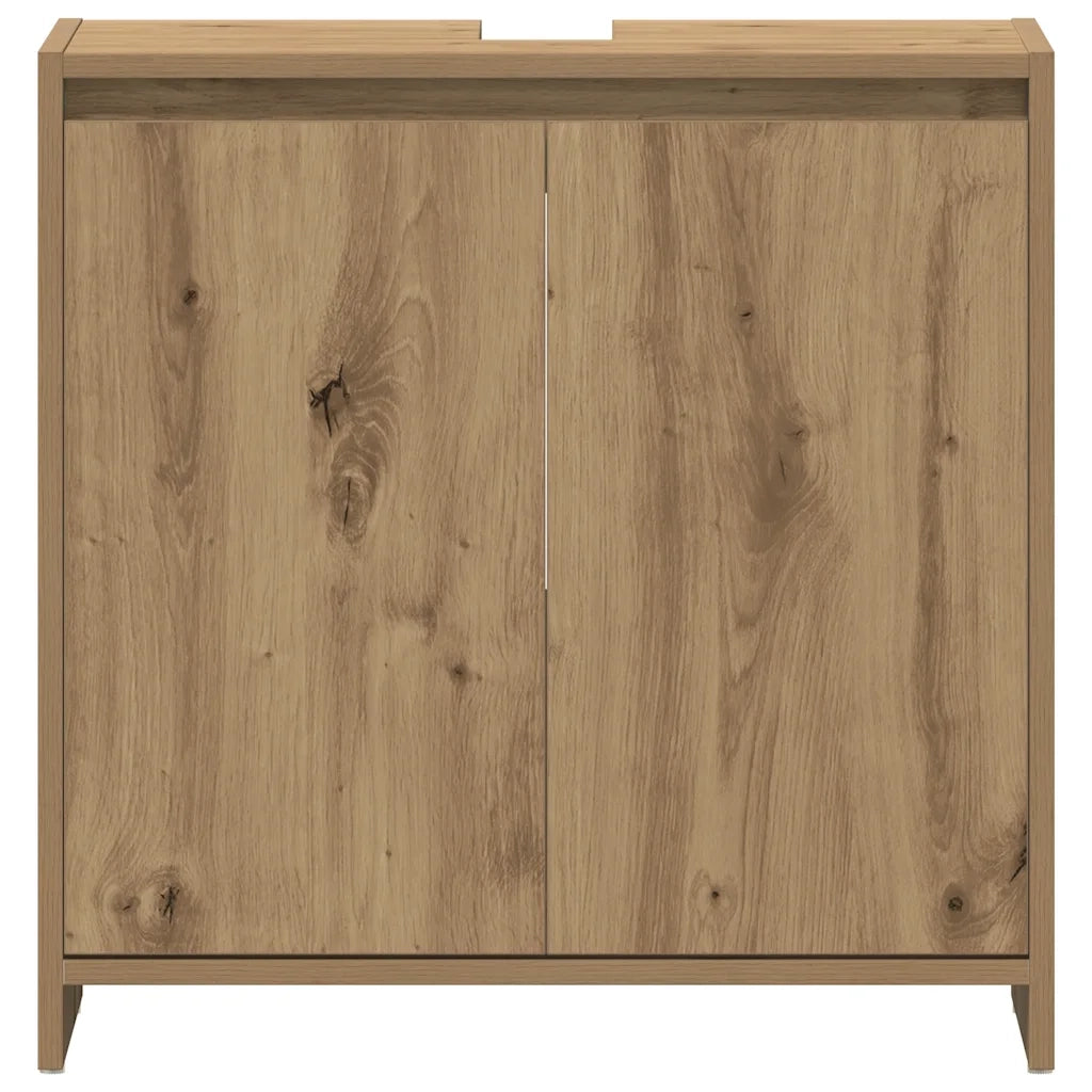 Mobile Lavabo Bagno Rovere Artigianale Legno Multistrato