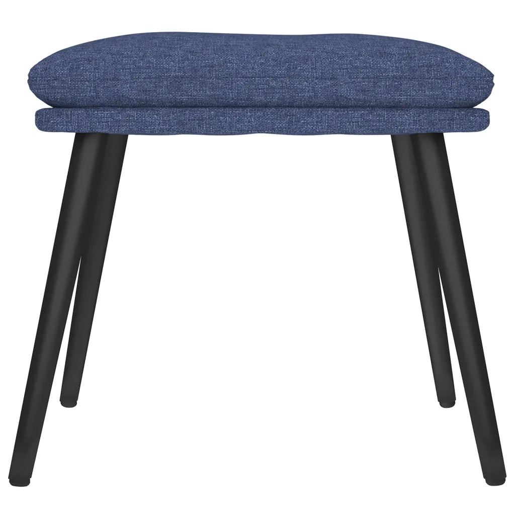Poggiapiedi Blu 45x29,5x39 cm in Tessuto cod mxl 69636