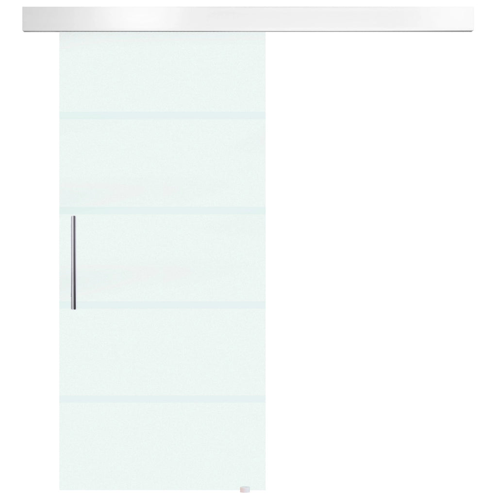 Porta Scorrevole Vetro Satinato per Bagno Cucina ¨C Xylo ¨C 205x90x0,8cm con Binario