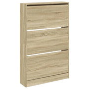 Scarpiera mobiletto portascarpe mobile per ingresso/corridoio/soggiorno design Sonoma 80 x 21 x 125,5 cm legno ingegnerizzato marrone 02_0021730