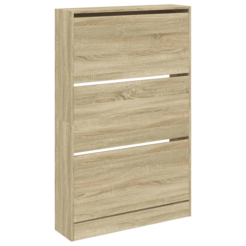Scarpiera mobiletto portascarpe mobile per ingresso/corridoio/soggiorno design Sonoma 80 x 21 x 125,5 cm legno ingegnerizzato marrone 02_0021730