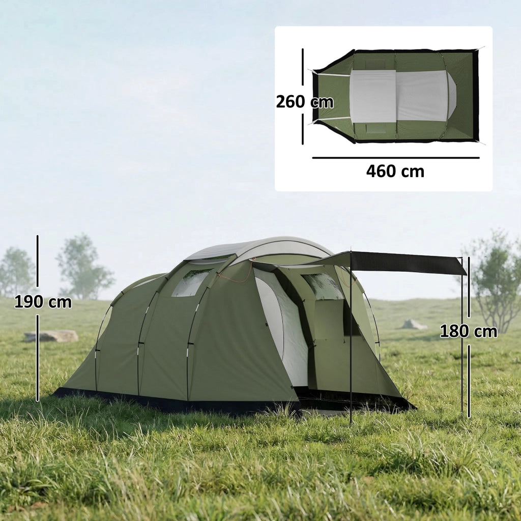 Tenda da campeggio familiare 3-4 persone ¨C zephmum ¨C Verde 3000mm impermeabile