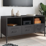 Mobile TV Nero 100,5x39x50,5 cm in Acciaio 843036