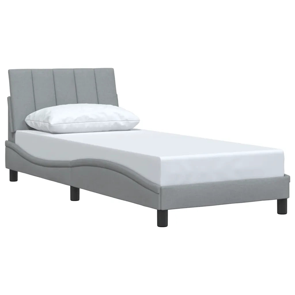 Giroletto senza Materasso Hanko Grigio Chiaro 90x190 cm Tessuto