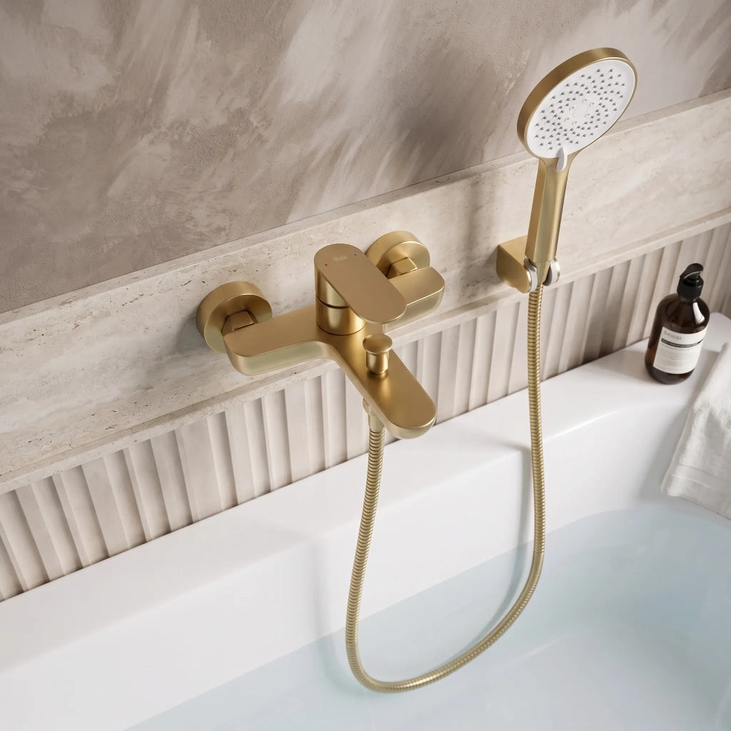 Rubinetto Da Vasca Rea Logan Brush Gold