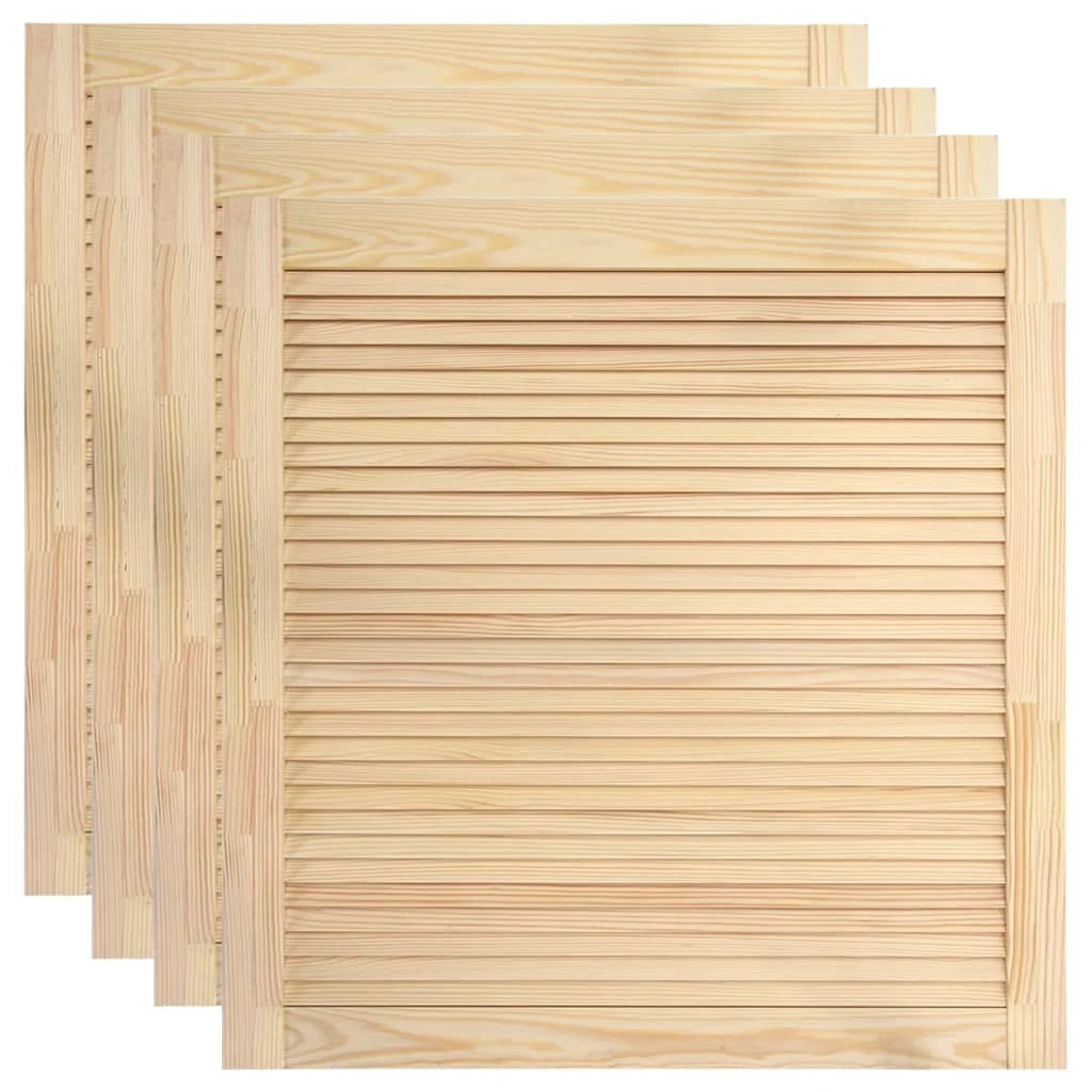 Porte a persiana 4 pezzi Legno massello di pino 61,5x59,4 cm 02_0003919