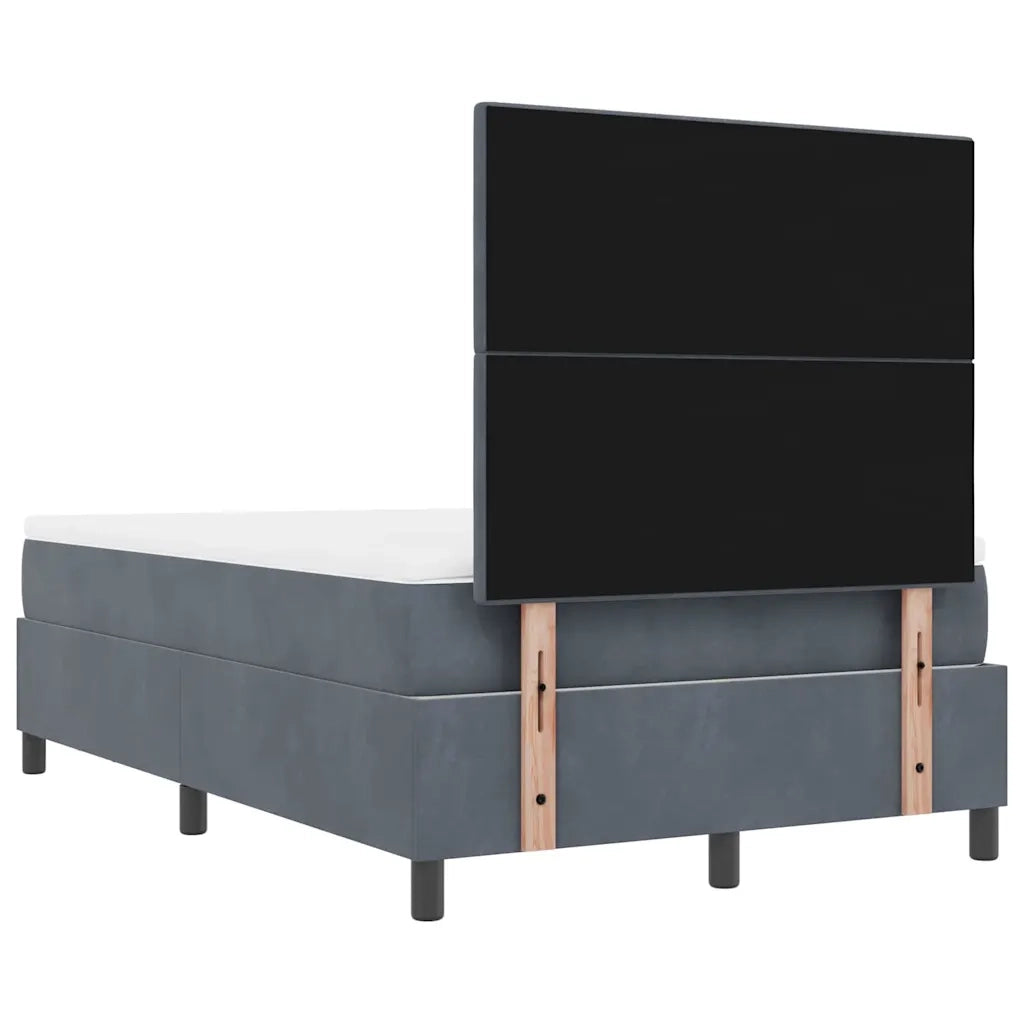 Letto a molle con testiera Grigio scuro 190 x 120 cm Velluto 3344499