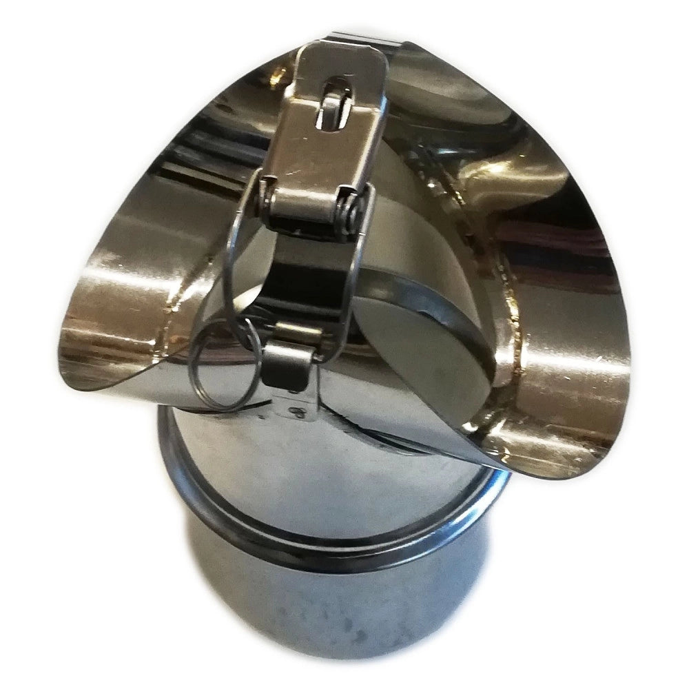 Raccordo a sella da 130mm in acciaio inox aisi 304