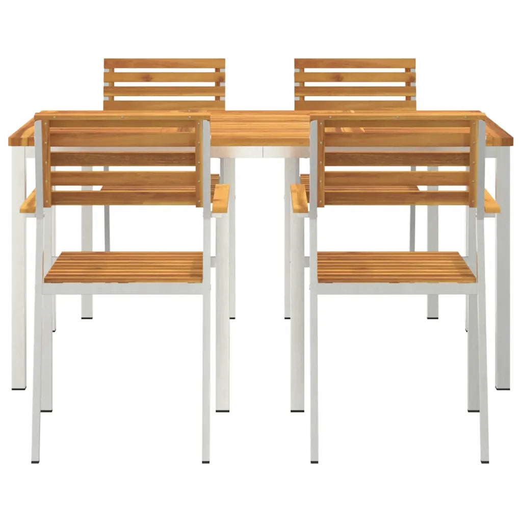 Set da Pranzo per Giardino 5 pcs Legno di Acacia Massello 3334775